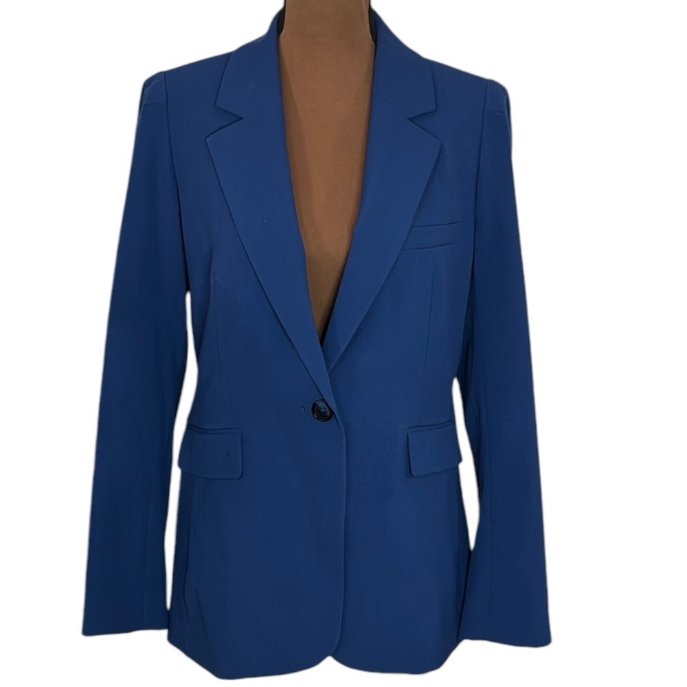 Bar Iii Solid Blue Notched Lapel One Button Blaze… - image 2